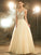Ball Gown V-neck Sleeveless Beading Floor-length Tulle Dresses