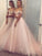 Off-the-Shoulder Sleeveless Tulle A-Line/Princess Beading Sweep/Brush Train Dresses
