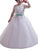 Sleeves Ball Floor-Length 1/2 Lace Tulle Gown Jewel Flower Girl Dresses