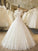 Gown Lace Ball 1/2 Floor-Length Off-the-Shoulder Sleeves Applique Tulle Wedding Dresses