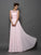 Beading Sleeveless A-Line/Princess Scoop Long Chiffon Dresses