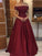 Sleeveless Ball Gown Off-the-Shoulder Floor-Length Applique Satin Dresses
