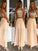 Neck High Sleeveless A-Line/Princess Sequin Chiffon Ankle-Length Dresses