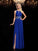Jewel A-line/Princess Sleeveless Beading Long Chiffon Dresses