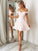 Off-the-Shoulder A-Line/Princess Sleeveless Satin Short/Mini Dresses