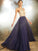 A-Line/Princess Sleeveless Straps Beading Chiffon Floor-Length Dresses