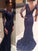 Trumpet/Mermaid Sleeves Applique V-neck Sweep/Brush Long Train Lace Dresses