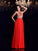 Sleeveless Scoop A-Line/Princess Beading Long Chiffon Dresses