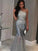Sleeveless Jewel Trumpet/Mermaid Floor-Length Sequin Tulle Dresses