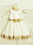 Tea-Length Sleeveless A-line/Princess Scoop Sequin Satin Flower Girl Dresses