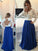 V-neck Sleeves Long A-Line/Princess Chiffon Floor-Length Pearl Dresses