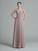 Long Sleeveless A-Line/Princess Ruched Scoop Chiffon Bridesmaid Dresses