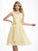 A-Line/Princess Straps Short Sleeveless Pleats Chiffon Bridesmaid Dresses