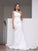 Satin Sheath/Column Sleeveless Ruched Sweep/Brush One-Shoulder Train Wedding Dresses