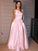 A-Line/Princess Ruffles Satin Sleeveless Strapless Floor-Length Dresses