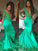 Lace Satin Long Trumpet/Mermaid V-neck Sleeves Sweep/Brush Train Dresses