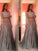 Floor-Length Satin A-Line/Princess 3/4 Sleeves Beading Off-the-Shoulder Two Piece Dresses