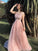 Tulle Applique Sleeveless Scoop A-Line/Princess Sweep/Brush Train Dresses