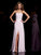 Sleeveless A-Line/Princess Sweetheart Applique Long Chiffon Dresses