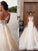 Court Applique Scoop A-Line/Princess Tulle Sleeveless Train Wedding Dresses
