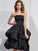 Sleeveless A-Line/Princess Strapless Short Satin Bridesmaid Dresses