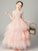 Tulle Scoop Sleeveless A-Line/Princess Floor-Length Applique Flower Girl Dresses