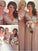 Sleeveless V-neck Floor-Length Sequin A-Line/Princess Chiffon Bridesmaid Dresses