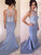 Jewel Trumpet/Mermaid Train Sweep/Brush Sleeveless Crystal Satin Dresses