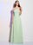 Pleats Sleeveless Long A-Line/Princess Strapless Chiffon Bridesmaid Dresses