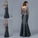 Trumpet/Mermaid Scoop Sleeves 3/4 Floor-Length Mother Applique of Taffeta the Bride Dresses