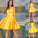 Sleeveless Ruffles A-Line/Princess Satin Straps Short/Mini Homecoming Dresses