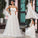 Ruffles Spaghetti Straps Sweep/Brush Sleeveless Lace A-Line/Princess Train Wedding Dresses