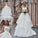 Spaghetti Sweep/Brush Ruffles Tulle Straps Sleeveless A-Line/Princess Train Wedding Dresses