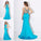 Trumpet/Mermaid Applique Scoop Sleeveless Long Satin Dresses