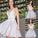 Sleeveless Satin A-Line/Princess Applique V-Neck Short/Mini Homecoming Dresses