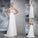 Beading A-Line/Princess Sleeveless Long V-neck Chiffon Wedding Dresses