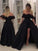 Train Gown Off-the-Shoulder Ball Sleeveless Sweep/Brush Lace Satin Dresses