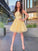 Applique Spaghetti Straps A-Line/Princess Sleeveless Tulle Short/Mini Homecoming Dresses