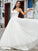 Ruffles Lace Sleeveless Sweep/Brush A-Line/Princess Sweetheart Train Wedding Dresses