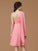 Sleeveless Ruched One-Shoulder Short/Mini A-Line/Princess Chiffon Bridesmaid Dresses