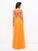 Rhinestone Sleeveless A-line/Princess V-neck Long Chiffon Dresses
