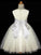Tulle Sleeveless A-line/Princess Flower Long Hand-made Scoop Flower Girl Dresses
