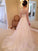 Long Sleeves Gown Lace Train Ball V-neck Court Tulle Wedding Dresses