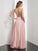 Sleeveless Strapless Paillette A-Line/Princess Long Chiffon Dresses