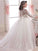 Sleeves Long Tulle Lace Scoop Gown Ball Floor-Length Flower Girl Dresses
