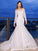 Off-the-Shoulder Tulle Lace Sleeves Long Trumpet/Mermaid Sweep/Brush Train Wedding Dresses