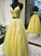 A-Line/Princess Tulle V-neck Applique Sleeveless Floor-Length Two Piece Dresses