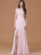 V-neck Floor-Length Ruched A-Line/Princess Sleeveless Chiffon Bridesmaid Dresses