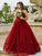 Ball Gown Tulle Applique Sweetheart Sleeveless Floor-Length Dresses