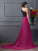One-Shoulder Lace Sleeveless A-Line/Princess Long Chiffon Dresses